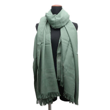 Load image into Gallery viewer, HERMES Stole New Libris Sage Cashmere85% Silk15%
