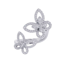 Load image into Gallery viewer, GRAFF Double Butterfly Silhouette Diamond Ring Size Approximately 8thRGR789 18K White Gold
