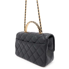 将图像加载到图库查看器中，CHANEL Matelasse Top Handle Flap Back 2WAY ChainShoulder BlackAS4233 Lambskin
