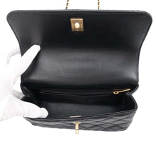 将图像加载到图库查看器中，CHANEL Matelasse Top Handle Flap Back 2WAY ChainShoulder BlackAS4233 Lambskin
