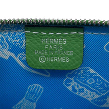 将图像加载到图库查看器中，HERMES Azap Compact Silkin Coin purse Vert Yucca Epsom
