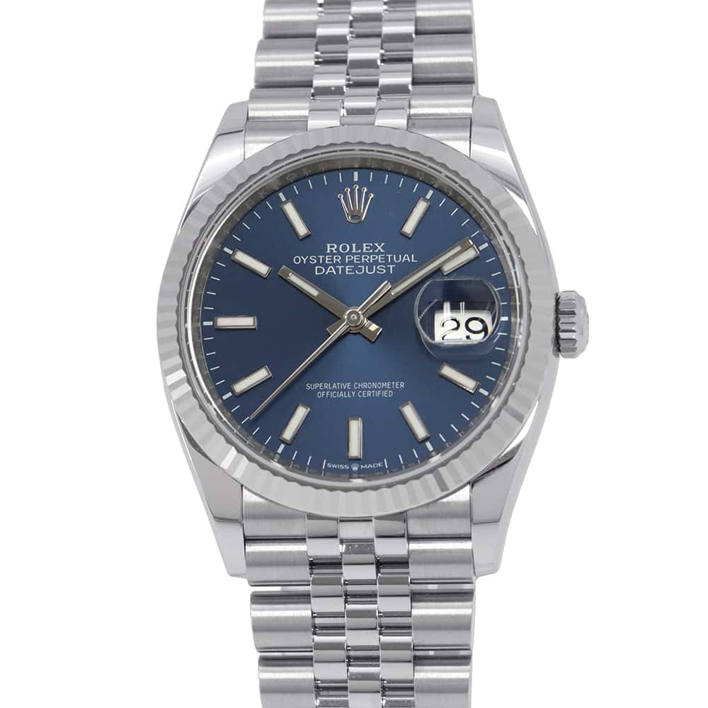 ROLEX Datejust 36 W36mm Stainless Steel K18WG Bright Blue Dial126234