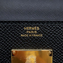 将图像加载到图库查看器中，HERMES Kelly wallet long to go Black Epsom
