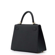 将图像加载到图库查看器中，HERMES Kelly Sellier Black Epsom Size 25
