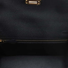 将图像加载到图库查看器中，HERMES Kelly Sellier Black Epsom Size 25
