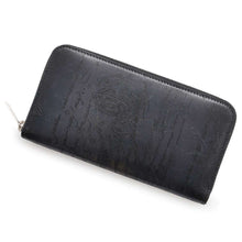 将图像加载到图库查看器中，Berluti Itauba long zip wallet Navy Leather
