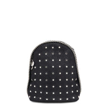 Load image into Gallery viewer, Stella McCartney Falabella Star Studded Zip Around Backpack Black468952 Polyester
