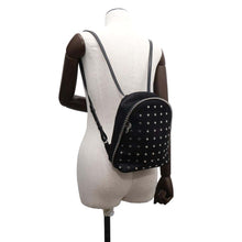 Load image into Gallery viewer, Stella McCartney Falabella Star Studded Zip Around Backpack Black468952 Polyester
