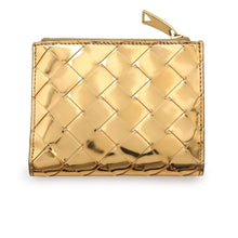 Load image into Gallery viewer, Bottega Veneta INTRECCIATO Bifold Wallet Gold742330 Lambskin
