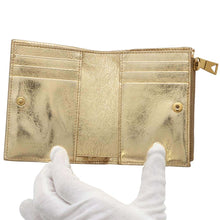 Load image into Gallery viewer, Bottega Veneta INTRECCIATO Bifold Wallet Gold742330 Lambskin
