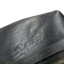 Load image into Gallery viewer, Berluti Rosewood Scritto Leather Pouch Black Calf Leather
