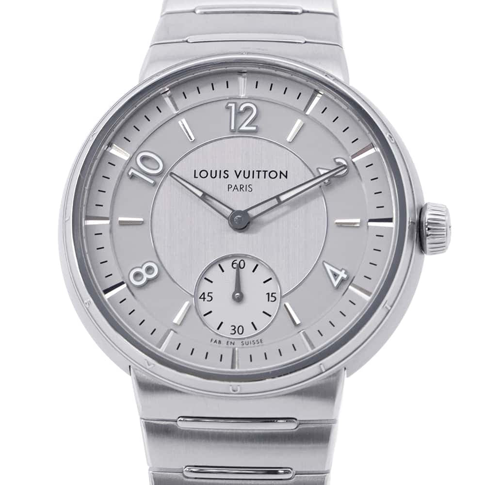 LOUIS VUITTON Tambour Automatic Steel W40mm Stainless Steel Gray DialW1ST10