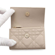 将图像加载到图库查看器中，Dior My Dior Glycine Wallet Cannage PowderBeigeS0966ONMJ Lambskin
