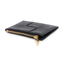 将图像加载到图库查看器中，Bottega Veneta Cassette Zipper Card Case Black765460 Lambskin
