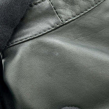 将图像加载到图库查看器中，CELINE Riders Jacket Size 40 Dark Green Lambskin100%
