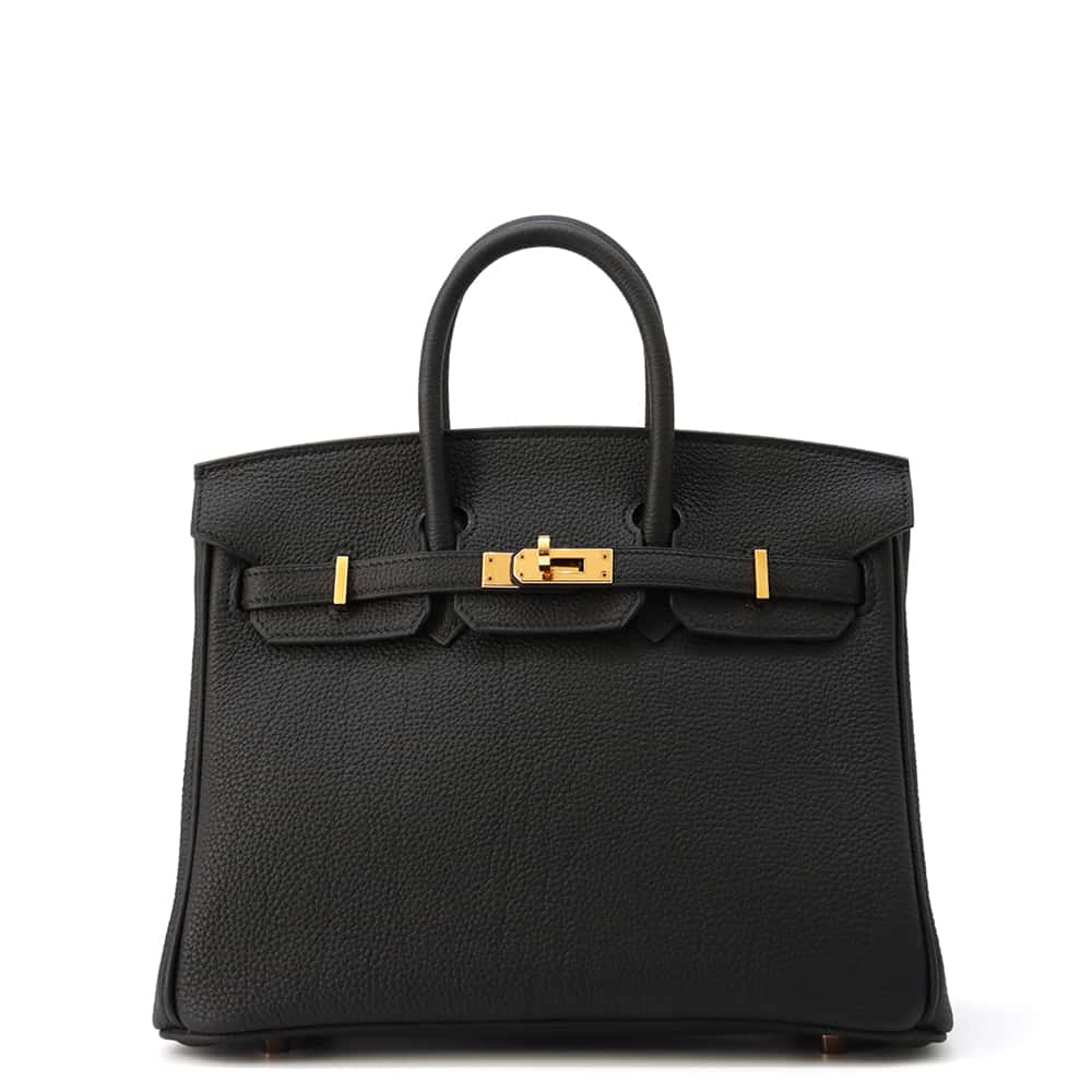 HERMES Birkin Black Togo Leather Size 25