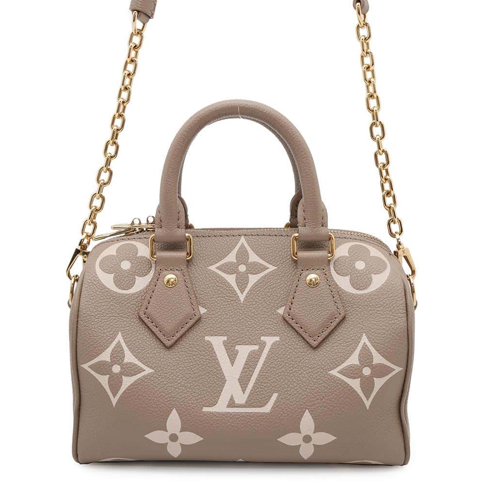 LOUIS VUITTON Speedy Bandouliere Tourterelle claimM46575 Monogram Empreinte Leather Size 20