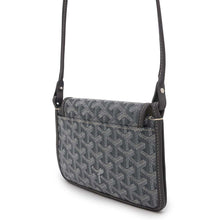 Load image into Gallery viewer, GOYARD plume pouch wallet GrayPLUMETPMLTY51CL51P PVC Coated Canvas Calf Leather
