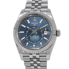 将图像加载到图库查看器中，ROLEX Sky-Dweller W42mm Stainless Steel K18WG Bright Blue Dial336934
