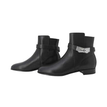 将图像加载到图库查看器中，HERMES Short boots 《Neo》 BlackH162133Z Leather Size 34
