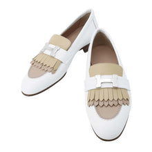 Load image into Gallery viewer, HERMES Mocassins &quot;Royal&quot; Multicolor / WhiteH181070Z Leather Size 34
