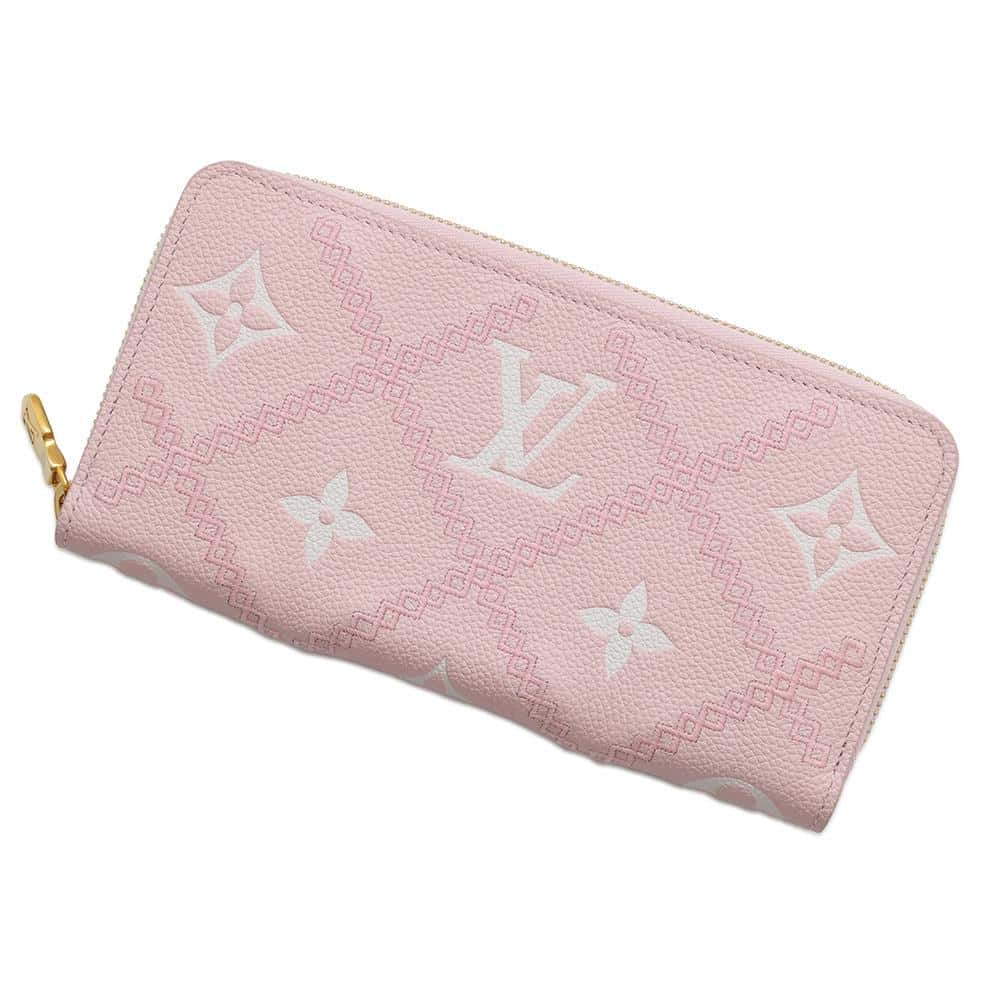 LOUIS VUITTON Zippy Wallet PinkM81138 Monogram Empreinte Leather