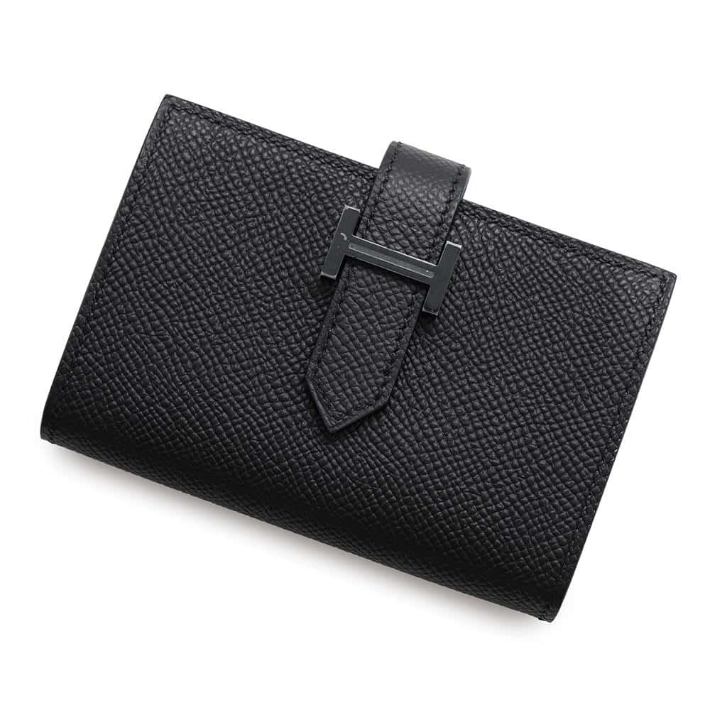 HERMES Bearn Mini Mono Chrome Black Epsom