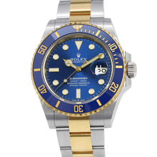 将图像加载到图库查看器中，ROLEX Submariner Date W41mm Stainless Steel K18YG Blue Dial126613LB
