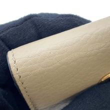 将图像加载到图库查看器中，GUCCI Double G Key Case Beige456118 Leather Canvas
