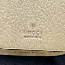 将图像加载到图库查看器中，GUCCI Double G Key Case Beige456118 Leather Canvas
