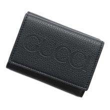 将图像加载到图库查看器中，GUCCI Logo mini wallet Black736151 Leather
