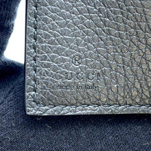 将图像加载到图库查看器中，GUCCI Logo mini wallet Black736151 Leather
