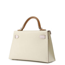 Load image into Gallery viewer, HERMES Mini Kelly de Tricolore Craie/Mauve Pale/Gold Epsom
