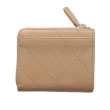 Load image into Gallery viewer, CHANEL Matelasse L-shaped zipper compact wallet BeigeAP3997 Calf Leather
