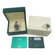 将图像加载到图库查看器中，ROLEX Submariner Date W40mm Stainless Steel Green Dial116610LV
