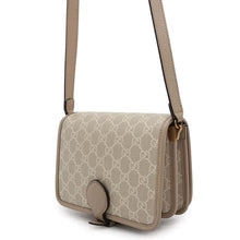 Load image into Gallery viewer, GUCCI GG Supreme Interlocking Shoulder Bag Beige671620 GG SupremeCanvas Leather
