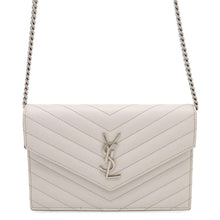 将图像加载到图库查看器中，SAINT LAURENT PARIS Monogram Envelope ChainShoulder Bag Off-white393953 Leather
