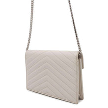 Load image into Gallery viewer, SAINT LAURENT PARIS Monogram Envelope ChainShoulder Bag Off-white393953 Leather
