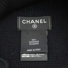 将图像加载到图库查看器中，CHANEL CC Logo Heart Motif Knit Cap BlackAAA739 Cashmere100% Rhinestone
