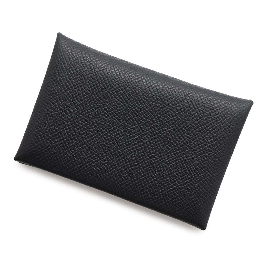 HERMES Calvi Black Epsom