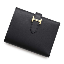 将图像加载到图库查看器中，HERMES BEAN Compact Black Veau Madame
