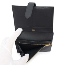 Load image into Gallery viewer, HERMES BEAN Compact Black Veau Madame
