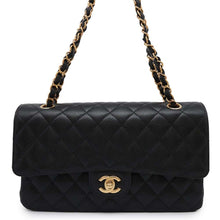 将图像加载到图库查看器中，CHANEL Matelasse W flap WChainShoulder Bag BlackA01112 Caviar Leather Size 25
