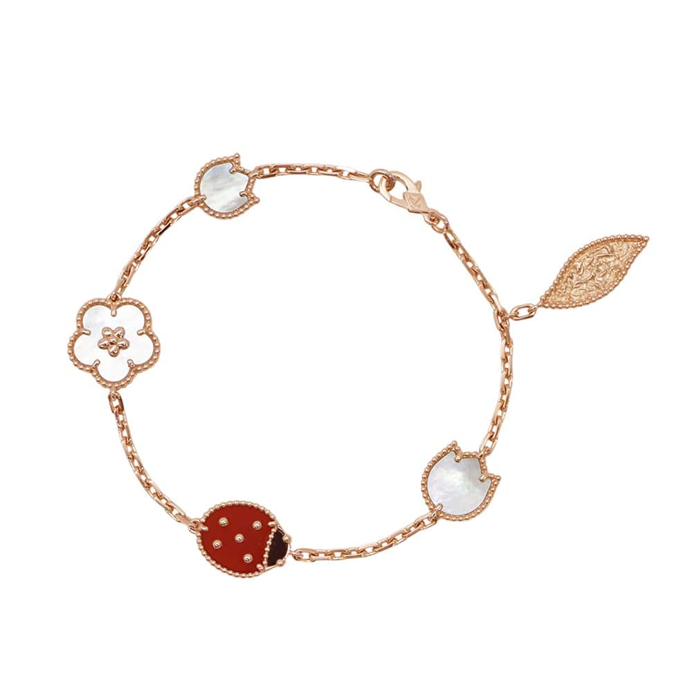 Van Cleef & Arpels Lucky Spring Bracelet 5 motifsVCARP7RR00 18K Pink Gold