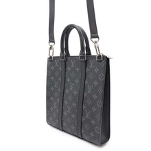 将图像加载到图库查看器中，LOUIS VUITTON Sac Plat NoirM46456 Monogram Eclipse
