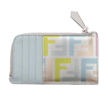 将图像加载到图库查看器中，FENDI Card Case Silver/Multicolor8M0489 Leather
