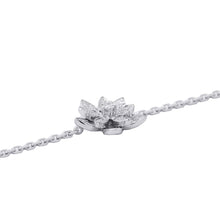 将图像加载到图库查看器中，Van Cleef &amp; Arpels Lotus Bracelet Mini ModelVCARP1AB00 18K White Gold
