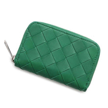 将图像加载到图库查看器中，Bottega Veneta INTRECCIATO ZIPPED COIN PURSE Green620348 Leather
