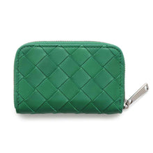 将图像加载到图库查看器中，Bottega Veneta INTRECCIATO ZIPPED COIN PURSE Green620348 Leather
