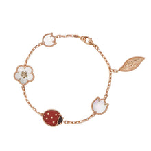 将图像加载到图库查看器中，Van Cleef &amp; Arpels Lucky Spring Bracelet 5 motifsVCARP7RR00 18K Pink Gold
